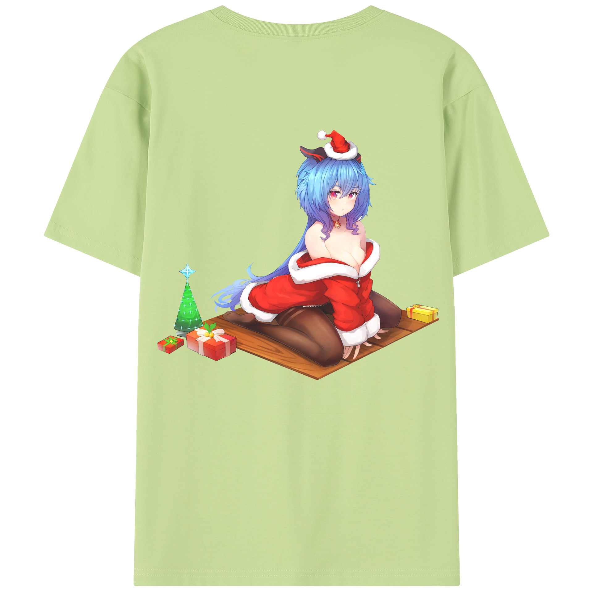 げんし神 甘雨 かんう genshin Ganyu 綿100％半袖Tシャツ（背面プリント）